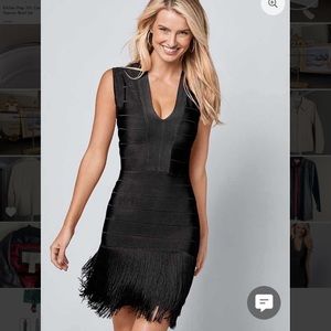 Black fringe dress